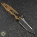 (#161-1TA) Microtech Tan Socom Elite M/A Black Plain Tanto - Back