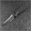 (#161A-2T) Microtech Socom Elite Auto T/E Black Part Serrated - Front