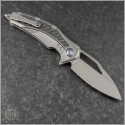 (#165C-4CFITI) Microtech Knives Rike Collab Matrix Hand Rubbed Satin Carbon Fiber Inlay - Back