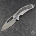 (#165C-4CFITI) Microtech Knives Rike Collab Matrix Hand Rubbed Satin Carbon Fiber Inlay - Front