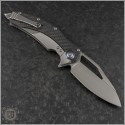 (#165C-4CFTI) Microtech Knives Rike Collab Matrix Hand Rubbed Satin Carbon Fiber Scale - Back