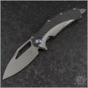 (#165C-4CFTI) Microtech Knives Rike Collab Matrix Hand Rubbed Satin Carbon Fiber Scale - Front