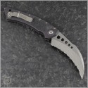 (#166-12) Microtech Knives Hawk Stonewash Full Serrated - Back
