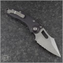 (#169-11) Microtech Stitch Auto Stonewash Partially Serrated - Back