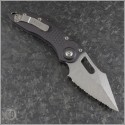 (#169-12) Microtech Stitch Auto Stonewash Full Serrated - Back