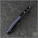 (#169-1BK-A1TI) Microtech Stitch Auto Black Tactical with Blue Titanium Backspacer - Additional View