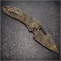 (#169-2PLOBS) Microtech Plague Outbreak Stitch Auto Part Serrated - Back