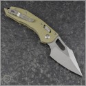 (#169RL-10FLGTOD) Microtech Ram-Lok OD Green Stitch G-10 Handle Stonewash Plain - Back