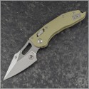 (#169RL-10FLGTOD) Microtech Ram-Lok OD Green Stitch G-10 Handle Stonewash Plain - Front