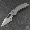 (#169RL-10FLNC) Microtech Natural Clear Ram-Lok Stitch Fluted Aluminum Stonewash Plain - Front