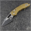 (#169RL-1FLTA) Microtech Tan Stitch Ram-Lok Fluted Aluminum Black Plain - Front