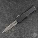 (#1701M-11AP) Microtech Knives Hera II Mini Bayonet Stonewash Part Serrated - Front
