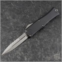 (#1701M-12) Microtech Knives Hera II Mini Bayonet Stonewash Full Serrated - Front
