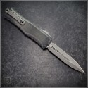(#1702-10APBKAP) Microtech Knives Apocalyptic Black Hera II Apocalyptic D/E Plain - Back