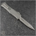 (#1702-12APNC) Microtech Knives Natural Clear Hera II Apocalyptic D/E Fully Serrated - Back