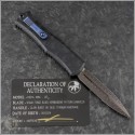 (#1702M-16CBBLTIS) Microtech Knives Hera II Mini D/E Damascus - Back