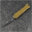 (#1703M-1TA) Microtech Knives Tan Hera II Mini S/E Black Tactical Plain - Front