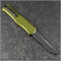(#1705-1OD) Microtech Knives OD Green Hera II Black Tacitcal Recurve Plain - Back