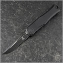 (#1705-1T30) Microtech Knives Hera II Black Tacitcal Recurve Plain - Front