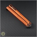 (#173-1DLCOR) Microtech Orange Tachyon III Black DLC Plain - Additional View