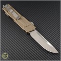 (#178-4TAS) Microtech Stripped QD Scarab S/E Satin Plain w/ Tan Handle - Back