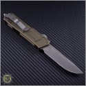 (#178-7TAs) Microtech Tan Stripped QD Scarab S/E Bead Blast Plain - Back