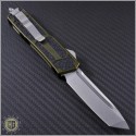 (#179-10OD) Microtech QD Scarab T/E (Tanto) Stonewash Plain w/ OD Green Handle - Back