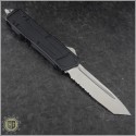 (#179-11s) Microtech Stripped Scarab T/E (Tanto) Stonewash Partially Serrated - Back
