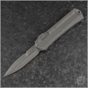 (#184-10APNC) Microtech Natural Clear Glykon Bayonet Apocalyptic Plain - Front