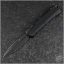 (#184-1DLCTSH) Microtech Glykon DLC Shadow Bayonet Plain - Front