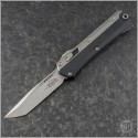 (#185-10) Microtech Glykon Tanto Stonewash Plain - Front
