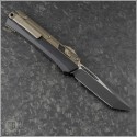 (#185-1BK-Z2) Microtech Glykon Tanto Black Plain - Back