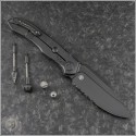 (#190C-2DLCTCFITI) Microtech Anax DLC Part Serrated - Back