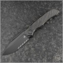 (#190C-2DLCTCFITI) Microtech Anax DLC Part Serrated - Front