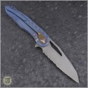 (#196-11APB) Microtech Blue Sigil Apocalyptic w/ Copper Part Serrated - Back