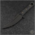 (#200-1DLCCFS) Microtech SBK Fixed Blade DLC Standard CF Handle - Front