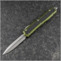 (#206-10ODS) Microtech Knives OD Green Makora D/E Stonewash Plain - Front