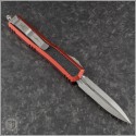 (#206-10RDS) Microtech Knives Red Makora D/E Stonewash Plain - Back