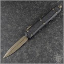 (#206-13APS) Microtech Knives Makora D/E Bronzed Plain - Front