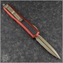 (#206-13RDS) Microtech Knives Red Makora D/E Bronzed Plain - Back