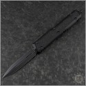 (#206-1TS) Microtech Knives Makora D/E Shadow Black Plain - Front