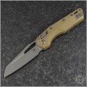 (#210-10APGTTA) Microtech Tan MSI Wharncliffe Ram-Lok Stonewash Plain - Front