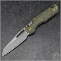 (#210-10FRDGG-U25) Microtech Grenade Green MSI Wharncliffe Ram-Lok Apocalyptic Plain - Front