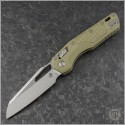 (#210-10FRGTODLM) Microtech OD Green Lawnman MSI Wharncliffe Ram-Lok Stonewash Plain - Front