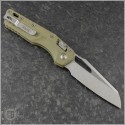 (#210-10GTOD) Microtech OD Green MSI Wharncliffe Ram-Lok Stonewash Plain - Back