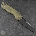 (#210-1FLGTOD-C) Microtech Fluted OD Green MSI Wharncliffe Ram-Lok Black Plain - Back