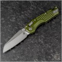 (#210M-10FROD) Microtech OD Green MSI Mini Ram-Lok Wharncliffe Stonewash Plain - Front