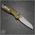 (#210M-10FRTA) Microtech Tan MSI Mini Ram-Lok Wharncliffe Stonewash Plain - Back