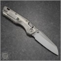 (#210M-10MS2) Microtech Smooth Titanium MSI Mini Ram-Lok Wharncliffe Stonewash Plain - Back