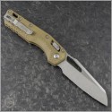 (#210T-10PMDE) Microtech Dark Earth MSI Wharncliffe Ram-Lok Stonewash Plain - Back